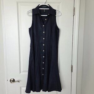 Ralph Lauren Navy Midi Dress